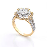 Flower cocktail ring