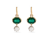 Emerald Mirror Drop Earrings