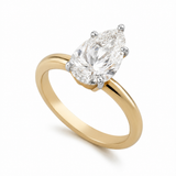 Pear Solitaire Ring
