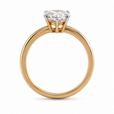 Pear Solitaire Ring